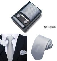 2025 New Design Fashion Brown Paisley Tie Handkerchief Cufflink Set For Men Necktie Clothing Accessories Birthday Present
