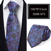 Luxury 56 Colors New Men's Tie Classic Floral Stripe Plaid 8cm Jacquard Neck Tie Necktie For Men Business Wedding Party