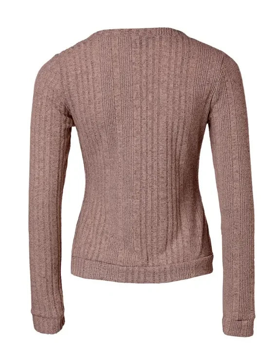 Women's Zip-Up Long Sleeve Blouse - Chic Zipper Front, Semi-Sheer Elegant Tops for Casual Formal Outfits, Easy-Care Machine Wash