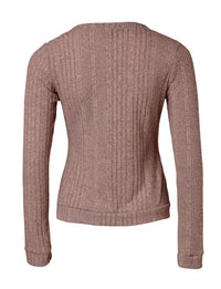 Women's Zip-Up Long Sleeve Blouse - Chic Zipper Front, Semi-Sheer Elegant Tops for Casual Formal Outfits, Easy-Care Machine Wash