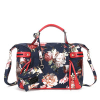 Designer Floral Women's Tote Handbags Elegant Flowers Colorful Hobos PU Leather Bags New