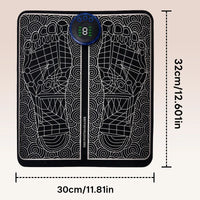 Foot Massger Sole Massage Pad Feet Muscle Stimulation 8 Modes 19 Level Relax Improve Blood Circulation Relief Pain Relax Feet