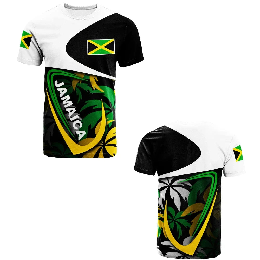 Jamaica Flag 3D T Shirt For Men Football Jersey National Emblem Tees Soccer Team Clothing