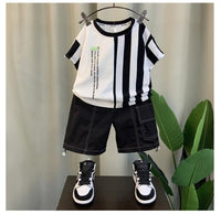 Boy Summer Clothing Suit New Children's Clothes Set Boys Short Sleeve T-Shirt Shorts 2 Piece Set Kids Sportswear Suit 2 4 6 8Y