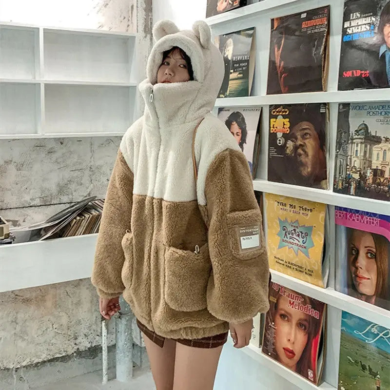 Lamb wool coat women's winter clothes y2k 2021 new student Lamb wool coat women's winter clothes y2k 2021 new student