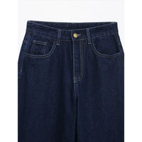 DUOPERI Women Fashion 2 Pieces Sets With Belt Denim  Jackets & Vintage Front Zipper Jeans Trousers Feamle Chic Lady Pants Sets