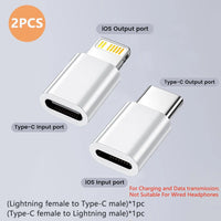 USB C to Lightning Adapter IOS Fast Charging Lightning Male to Type C Female Converter For iPhone 14 13 12 Data Transfer Adapter