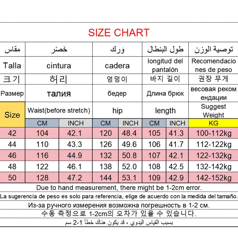 Plus Size Men's Jeans 42-50 High Stretch Denim Fabric Large Size Pants for 45-150kg Jeans Hombre Wide Leg Jeans Pantalon Homme