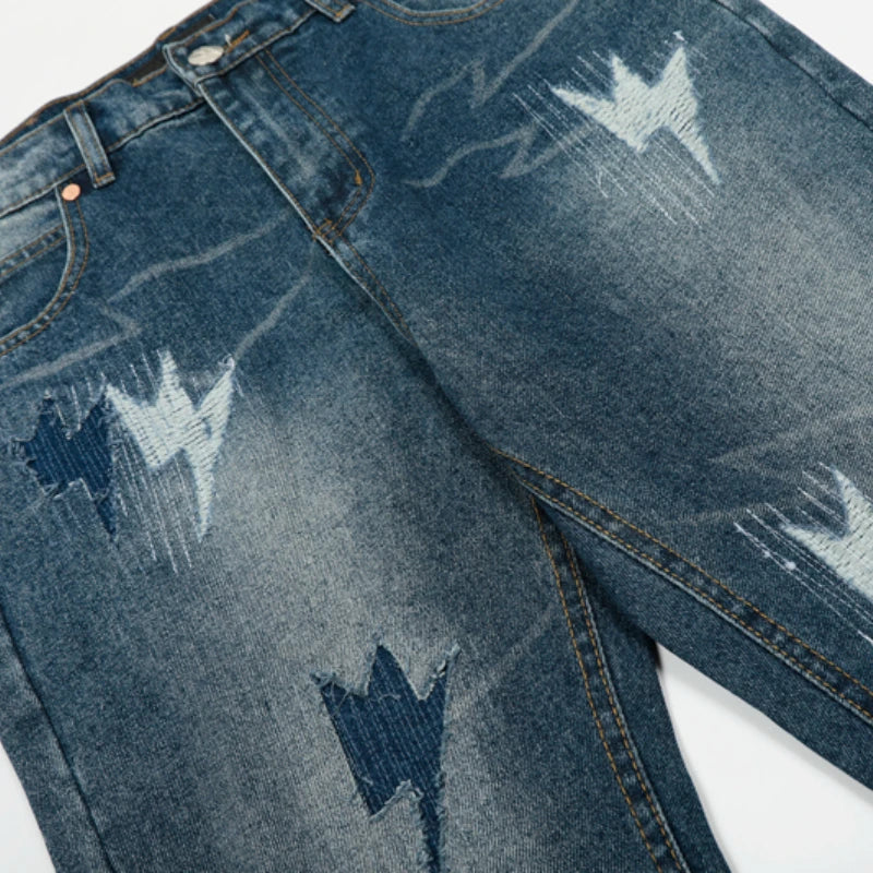 Spring Summer New Fashion Casual Hip Hop Softened Denim Straight Leg Pants High Street Men Women Loose Comfortable Jeans