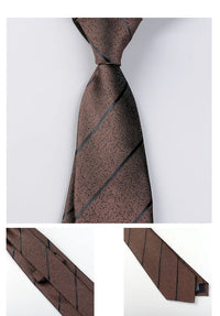 Men's Fashion Silk Tie 8cm Striped Novelty Necktie Blue Green Orange Color Ties For Men Floral Party Ties Wedding Business Gift