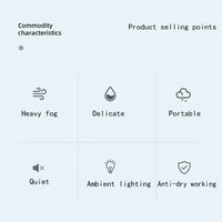 250ML USB Mini Air Humidifier Aroma Essential Oil Diffuser For Home Car Ultrasonic Mute Mist Maker Diffuser with LED Color Lamp