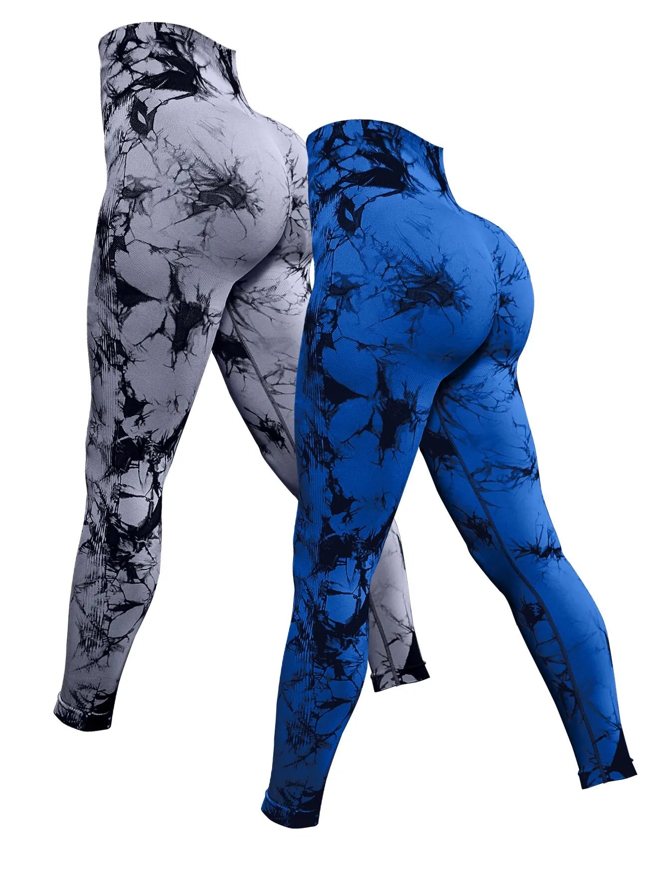 Tie Dye Yoga Pants Sport Leggings 2 Piece Seamless High Waist Push Up Woman Tights Fitness Workout Leggins Gym Clothing