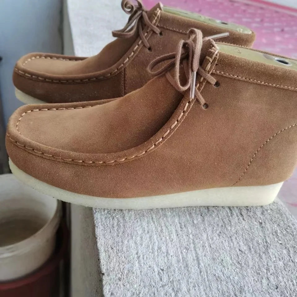 Careaymade-Hot Vintage Genuine Leather Casual big size Women's Shoes Lace-up Smoke Rubber sole Shoes Low Top Fashion Men's Shoes