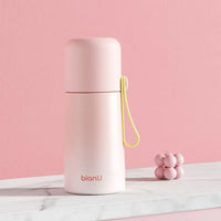 Portable Gradient Design Thermos Cup Leak-Proof Stainless Steel Insulated Cup High Appearance Double Lid Cup Outdoor