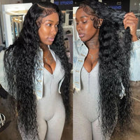 Deep Wave 13x4 Lace Front Human Hair Wig Hd Wet And Wavy Lace Frontal Kinky Curly Wigs For Women Glueless Water Wave Brazilian