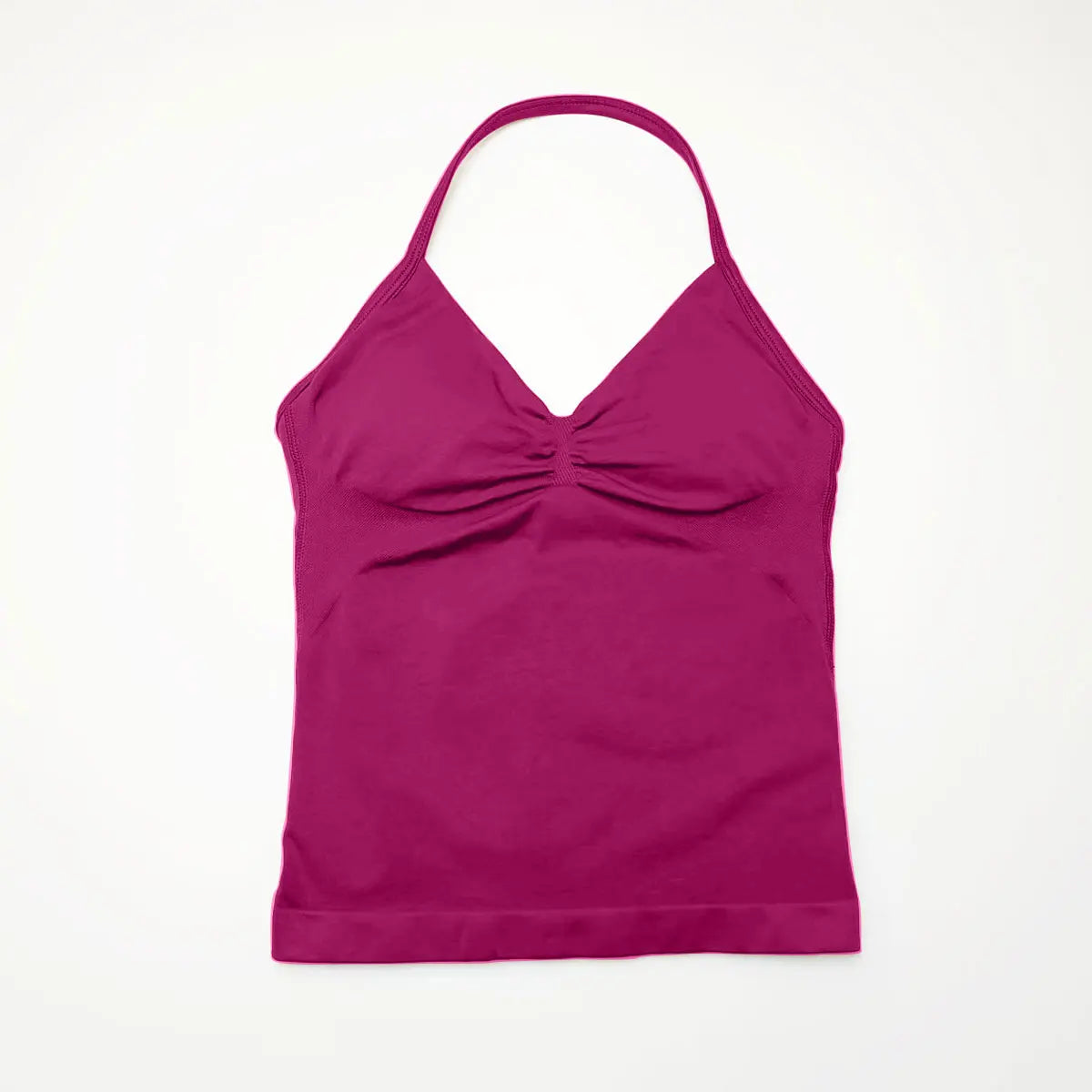 NCLAGEN Longline Strappy Top Sports Women's Yoga Vest With Built In Bra Fitness Top Gym Beautiful Back Running Workout Halter
