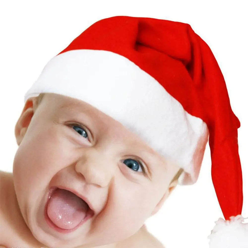 Adults Kids Christmas Hats Non-woven Fabric Santa Claus Xmas Hats Cap Merry Christmas New Year Festival Party Decorations