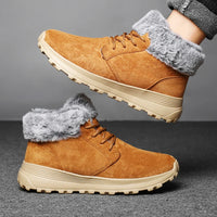 Winter Boots for Men 2025 New Plush Snow Boots Men Ankle Boots Warm Black Couple Cotton Couples Platform Shoes Sneakers