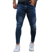 Mens Skinny jeans Solid Color high stretch Denim Trousers Casual Daily For Office Parties Male  Cowboy Pants
