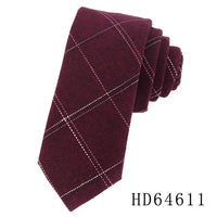 Cotton Skinny Tie For Men Women Casual Plaid Neck Tie For Party Business Wedding Neckties Adult Suit Slim Neck Ties For Gifts