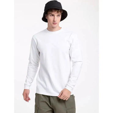 New Long Sleeve t shirt for Men Autumn Fashion Cotton Solid Color t-shirts Cozy Streetwear Men's t-shirt 5XL Baggy Korean Trendy