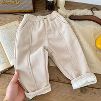 MILANCEL 2024 Spring Autumn Solid Kids Boys Straight Pants Fashion Children Clothing Trousers Brief Jeans for 1-6 Years