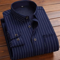 New Design Autumn Winter Warm Plaid Shirts for Men Evening Business Office High Quality Men's Winter Clothing Fashion Tops 2026