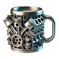 Stainless Steel Mug Cup Engine Design Water Mug Tea Cup Insulated Beverage Drinkware with Double Wall for Coffee Tea Juice Milk