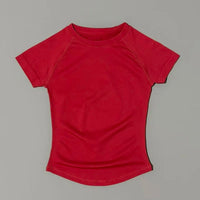 HISTELLO Sport Short Sleeve Top Women Gym Yoga Top Workout Clothes Sports T Shirt Fitness Activewear Running Tight Tops