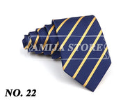 New Striped Tie Men's 8cm Ties Business New Year Gift Classical Necktie Office Accessories Men Costume Daily Wear Wedding Party