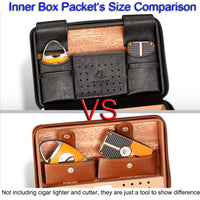 GALINER Charuto Cedar Wood Cigar Humidor Box Travel Cigar Case Storage 4 Cigars Box Humidor Humidifier For Sigar