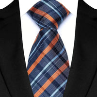Luxury 8CM Mens Ties Plaid Checks Stripes Classic Business Necktie Jacquard Woven Neck ties For Men Groom Wedding Party Neckwear