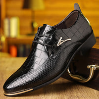 Soft Leather Shoes Men's Office Pointed Toe Men Business Formal Shoes Fashion Wedding Dress Shoes for Man Patchwork Party Shoe