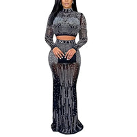 Women's Prom Dresses Evening Dresses Elegant Sexy Hot Diamond Skirt Set Women's Autumn 2022