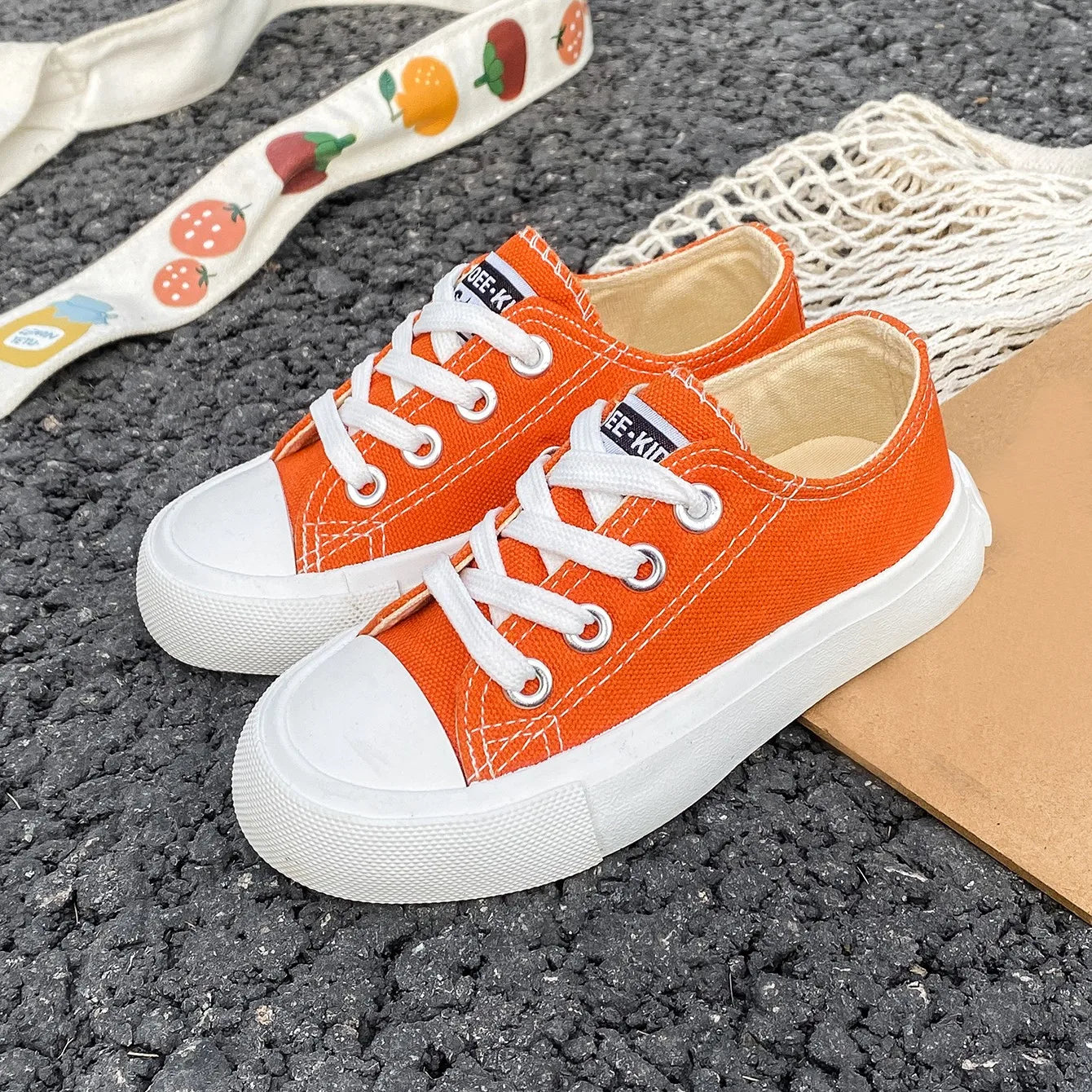 5058Fashionable Spring and Autumn Breathable Children's Canvas Shoes Soft Sole Boys and Girls' Shoes Versatile Children's Cloth