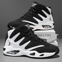 Men's Breathable Lightweight High-Top Basketball Shoes - Non-Slip Rubber Sole, Geometric Pattern Design, Suitable for Running, Training, and Casual Wear - Stylish Sneakers for All Seasons - Perfect Gift for Him, Durable Baske