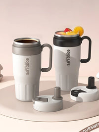 304 Stainless Steel Insulated Water Bottle 620/720ml Car Ice Cup Thermos Straw Cup Coffee Tumbler Cold and Hot Vacuumm Cup