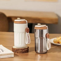 Stainless Steel High Aesthetic Insulated Cup Display Temperature Coffee Cup Intelligent Car Mounted Water Cup Gift Drinking Tool