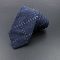 High Quality Plaid Striped Cotton Handmade Tie Men Necktie Narrow Collar Slim Casual Ties Business Party Suit Accessories Gift