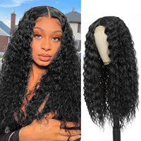 Cheap 24 Inch Afro Kinky Curly Wig Synthetic Pre Plucked Natural Hair 100% Glueless Lace Front WigsDaily Party Cosplay For Woman