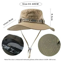 New Sun Hats for Men Outdoor Fishing Cap Wide Brim Anti-UV Protection Women Bucket Hat Summer Hiking Fisherman Caps
