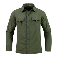 2023 New Mens Military Shirt Men Short Sleeve Cargo Shirts 100% Cotton Casual Solid Shirt Male Pocket Work Shirt