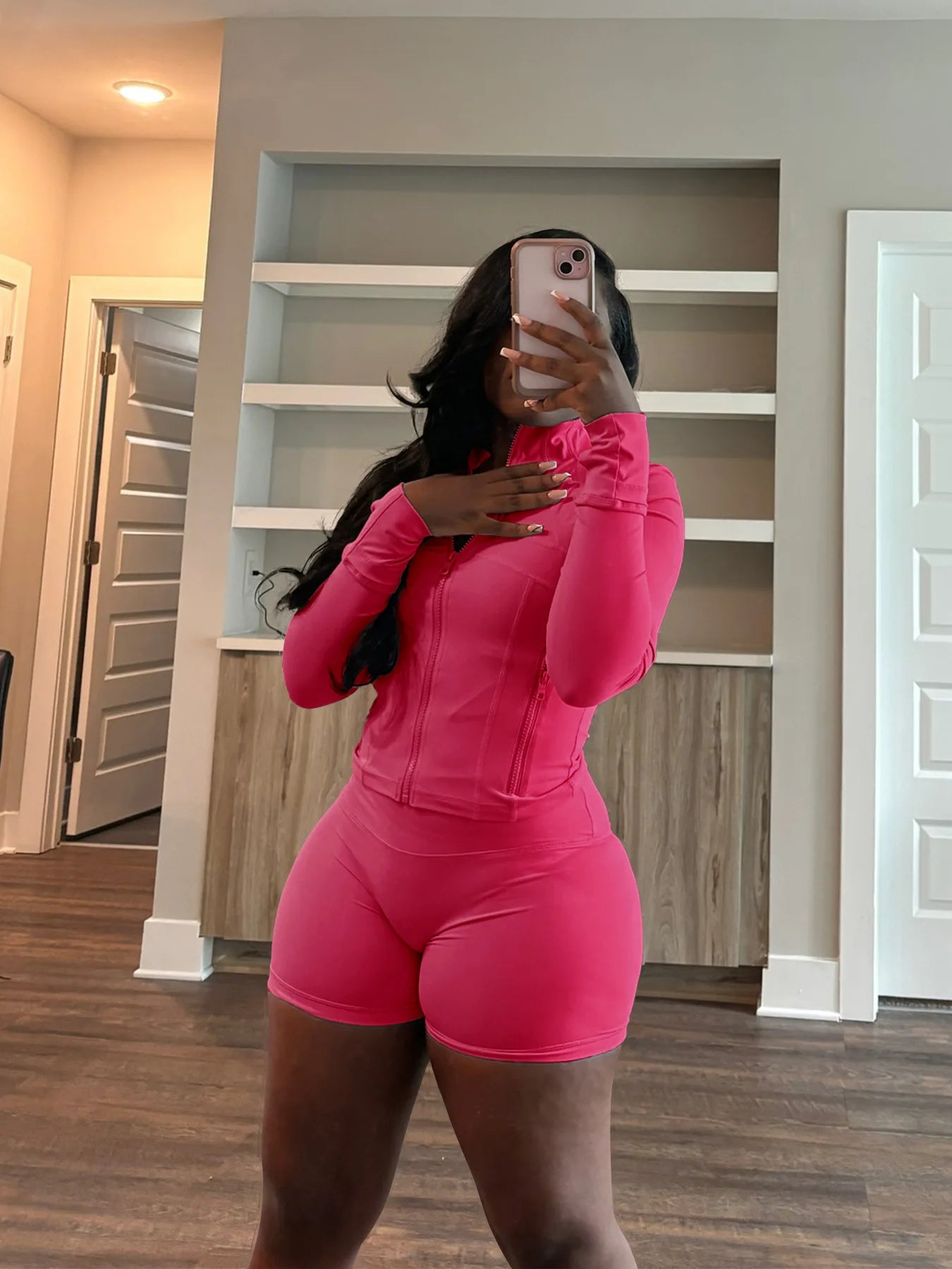 Sporty Shorts Outfit Set Sexy Women Skinny Two Pieces Club Matching Set Casual Tracksuit