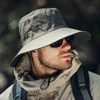 Mens Wide Brim Sun Hat Waterproof UPF50 Plus UV Protection Bucket Hat for Fishing Hiking Camping Summer Outdoor Fishing Hat