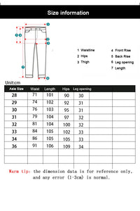 New style jeans, men's slim fit, Korean style comfortable straight leg elastic gray mid waist pants, men's casual denim pants