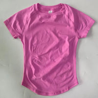 Longline Short Sleeve Top For Women Gym Crop Top Light Weight Yoga Top Shirt Stretchy Workout Clothes Running Sports Shirts