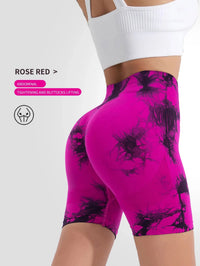 Women's high stretch fitness pants tight fitting cycling exercise yoga shorts breathable high waisted shorts 3-piece set