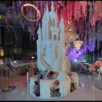 Magical Wedding Castle Backdrop With LED For Event Decoration