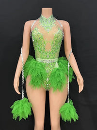 Bar ds Korean women's club nightclub pink diamond conjoinedgogo sexy hot dance interactive Kpop costume set X007
