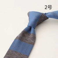 2025 New Striped Blue Neckties For Men Casual 6CM Narrow Ties Creative White Dots Neck Tie Wedding Party Accessories Cravat Gift